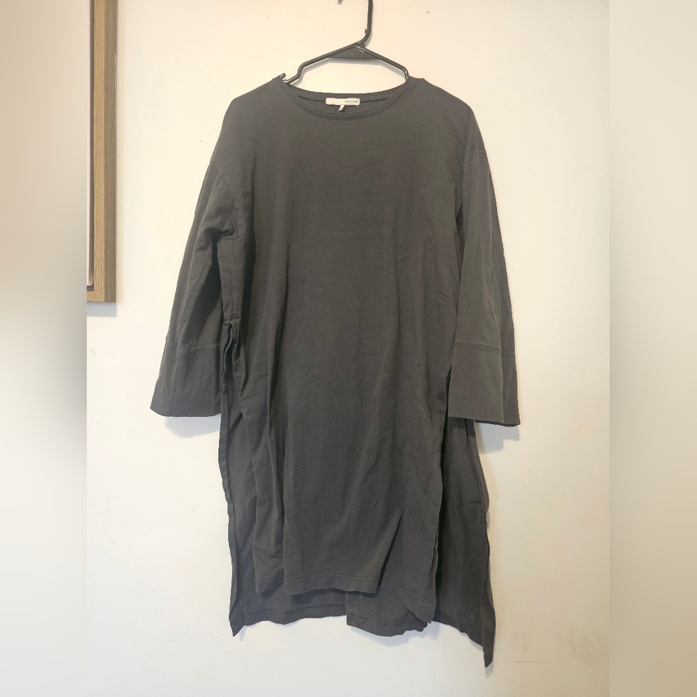 OAK + FORT Charcoal Long Sleeve Top